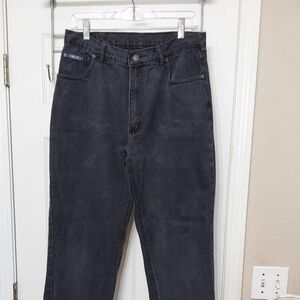 River Trader Men's  Black Straight Leg Jeans